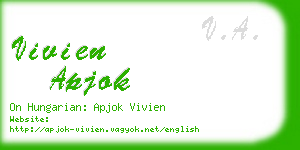 vivien apjok business card